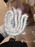 QUEENJOY漸變長(cháng)毛溫暖手混線(xiàn)溫暖圍巾手工diy毛線(xiàn)編織材料包送男女友禮物 碧落煙云 450克 （加長(cháng)款）神器+教程 曬單實(shí)拍圖