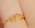 周生生黃金戒指 閃砂足金幸運星星開(kāi)口戒女 11661R計價(jià) 2.45克 曬單實(shí)拍圖