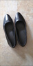 工作鞋休閑媽媽鞋單鞋軟底軟面平底單鞋中年皮鞋大碼女鞋子 黑色 37 曬單實(shí)拍圖