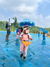 YogelTackle兒童下水褲防水趕海裝備幼兒園玩沙水服連體雨鞋雨褲一體抓魚水褲 曬單實拍圖