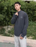 JEANSWEST LIFE真維斯運動(dòng)上衣男款春秋季寬松速干衣男黑色半拉鏈大碼長(cháng)袖T恤男 曬單實(shí)拍圖
