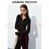 UR2025秋季新款女時(shí)尚連帽愛(ài)心蝴蝶結(jié)拉鏈修身外套UYB150001 黑色 L 曬單實(shí)拍圖