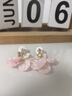 伊燦虞書欣同款超仙耳環(huán)女粉色貝殼花瓣耳釘耳夾2025新款爆款耳墜耳飾 虞書欣同款超仙花瓣耳釘 曬單實拍圖