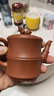 四方亭宜興紫砂壺純手工名家茶壺2025新款泡茶家用茶具朱泥大紅袍竹節(jié)壺 云影竹節(jié)壺-自用裝 101mL(含)-200mL(含) 曬單實(shí)拍圖
