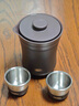 膳魔師（THERMOS）保溫杯260ml旅行茶壺茶杯套組保冷水杯子露營TCMU-200霧棕 曬單實(shí)拍圖