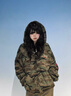 佐敘 衛衣女 加絨純棉美式復古連帽秋冬2025新款小個(gè)子寬松百搭外套 迷彩【加絨】 M 【建議90-105斤】 曬單實(shí)拍圖