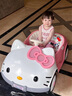 技速哈嘍Kitty兒童電動車四輪玩具車可坐人帶遙控kt汽車女孩生日禮物 新款KT貓烤漆粉：全功能超威電瓶 曬單實拍圖