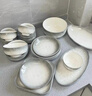 寶福祥釉下彩碗碟套裝家用高顏值奶油風(fēng)餐具套裝簡約漸變陶瓷碗盤子喬遷 煙雨瑤12人食75件套配湯碗 曬單實(shí)拍圖