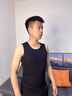貓人（MiiOW）100%純棉無(wú)痕男士背心圓領(lǐng)內衣寬肩無(wú)袖超薄夏季涼爽坎肩內搭打底 白色 【棉無(wú)痕款】 2XL 【145~160斤修身】 曬單實(shí)拍圖
