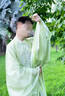 原創(chuàng  )【青云】唐制漢服繡花圓領(lǐng)袍綠色男女款春夏古風(fēng)仙氣飄逸套裝 四件套（斗篷 圓領(lǐng)袍 里衣宮絳） M 曬單實(shí)拍圖
