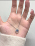 S999純銀項鏈跳動(dòng)的心足銀鎖骨鏈吊墜銀飾情人節女友閨蜜生日禮物 S999純銀項鏈-白金色-精美禮盒包裝 曬單實(shí)拍圖
