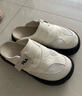 FILA 斐樂官方女鞋SMILA摩登拖鞋2025夏季新款元?dú)馔闲蓍e勃肯鞋 豆腐白-TF 38.5 曬單實拍圖