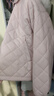 森馬（Semir）棉服女燈芯絨翻領(lǐng)菱形格復古2024冬三防寬松輕薄棉衣109724112007 曬單實(shí)拍圖