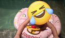 鯨保兒童游泳圈 坐圈小孩充氣方向盤坐圈寶寶游泳洗澡戲水泳圈J901 曬單實拍圖