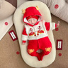 迪士尼（Disney）寶寶拜年服嬰兒衣服大紅新年純棉爬服連體衣嬰幼兒120g夾棉哈衣 醒獅 【三層加厚120g棉】 80碼【建議寶寶體重：15-19斤】 曬單實(shí)拍圖