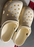 名創(chuàng)優(yōu)品（MINISO）洞洞鞋男女夏季外穿沙灘涼鞋防滑厚底踩屎感包頭涼拖鞋白色36-37 曬單實(shí)拍圖