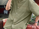 名創(chuàng  )優(yōu)品（MINISO）短袖襯衫男夏季冰絲涼感速干襯衣薄款寬松休閑翻領(lǐng)上衣 白 L 曬單實(shí)拍圖
