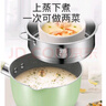 蘇泊爾（SUPOR）奶鍋輔食鍋嬰兒套裝鍋不粘鍋多功能鍋寶寶輔食煎鍋蒸鍋奶鍋套裝 【套鍋+蒸格+鏟勺】-薄荷綠16cm 曬單實(shí)拍圖