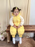 巴拉巴拉balaOne童裝兒童羽絨服嬰兒寶寶連體衣2025新款冬裝哈衣爬服萌趣 黃色小雞-白鴨絨 100 cm-充絨量107g 曬單實(shí)拍圖