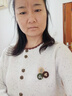 斐特瑪復古圓領(lǐng)針織開(kāi)衫女2025春秋新款設計感別致撞色毛衣外套短款上衣 花灰色毛衣 M 適合95-115斤 曬單實(shí)拍圖