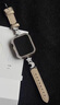 腕美主義適用蘋(píng)果手表表帶s11皮質(zhì)applewatchs10新款星月拼皮iwatch s9女款高級感se3秋冬S8棕色s7/6代配件 星月水鉆拼皮-星光-杏皮 適用：iwatch【42mm】11代10 曬單實(shí)拍圖