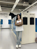 班尼路長(cháng)袖t恤女裝重磅純棉撞色設計感上衣服女生潮流休閑寬松2025新款 咖#BL兩只色塊小狗 【純棉100%】 M 曬單實(shí)拍圖