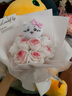 萌尚偶烏薩奇成品花束chikawa小八可愛(ài)吉伊卡哇玩偶生日禮物 吉伊白桃玫瑰花束 曬單實(shí)拍圖