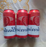 百威啤酒TOP淡色拉格450ml*18聽整箱裝新老包裝交替發(fā)貨  曬單實拍圖