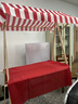 子木雅居集市攤位展示架市集夜市擺攤架子花車(chē)促銷(xiāo)展示臺地攤車(chē)移動(dòng)可折疊 150cm紅白頂棚布+紅白桌布 曬單實(shí)拍圖