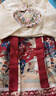 奧蒙威漢服女童古風(fēng)春秋馬面裙套裝兒童古裝幼兒園中國風(fēng)唐裝 YR-MHM01 紅色（上衣+裙子） 110 曬單實(shí)拍圖