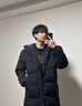 棉之雪中長(cháng)款棉服男士女士冬季大衣加絨加厚冬裝棉衣外套東北大棉襖 黑色-8804 M 【163CM-170CM】 曬單實(shí)拍圖