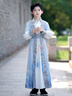 安妮優(yōu)兒中秋節(jié)漢服男童2025兒童古裝男孩中國風(fēng)男生國學(xué)服唐裝 藍(lán)色 150 曬單實拍圖