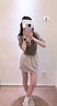 蝶嬌諾（DIEJIAONUO）連衣裙子秋裝女裝新款2025年韓系純欲風(fēng)穿搭女套裝氣質(zhì)顯瘦溫柔范 上衣兩件套+裙子 S 曬單實拍圖