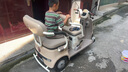 愛瑪電動三輪車星瀚60V20Ah大動力長續(xù)航80km家用可帶棚小型雙座舒適 液態(tài)金屬銀（灰） 曬單實拍圖