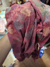 bebedogA類純棉雙層紗布浴袍 春夏薄款睡衣情侶睡袍男女士吸水速干浴衣 花影粉 XL 【170-180CM，200斤以內(nèi)】 曬單實拍圖