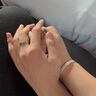中國黃金碎碎冰情侶戒指男女求婚銀對戒七夕情人節(jié)禮物送女友老婆生日 碎碎冰情侶對戒【京速達(dá)】 曬單實(shí)拍圖
