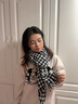慕雪辭圍巾女冬季韓系百搭秋冬格子學生男圍脖情侶保暖圍巾男千鳥格 千鳥格流蘇黑白色小板 曬單實拍圖