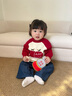 幼歌（YOUGE）嬰幼兒秋季新款柔軟直筒復(fù)古牛仔褲女寶寶舒適休閑長(zhǎng)褲 牛仔藍(lán) 73 cm 曬單實(shí)拍圖