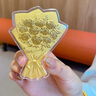 歐顏黃金玫瑰花束999足金收藏投資金幣擺件生日禮物送女友 精美包裝+代寫(xiě)賀卡 曬單實(shí)拍圖