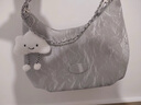 星昔包包女包單肩包斜挎包2025新款大容量時(shí)尚簡(jiǎn)約通勤腋下餃子包七夕 銀色帶掛件 曬單實(shí)拍圖