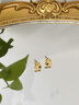 世紀(jì)緣黃金耳飾女櫻花葫蘆足金古法琺瑯福祿金耳釘送女友送媽媽七夕禮物 精美禮盒 曬單實(shí)拍圖