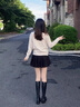 卡帝樂鱷魚（CARTELO）隱形內增高9厘米長筒靴女2025新款顯高中筒長靴小個子高筒靴子 黑色-平底-6CM-單里 36 曬單實拍圖