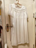 美標(biāo)新款短袖真絲睡裙女春夏100%桑蠶絲家居服絲綢性感蕾絲可外穿睡衣 白色 XL （170/92A） 曬單實拍圖