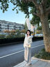 江南先生NewJNXS復古高克重仿貂毛領(lǐng)開(kāi)衫衛衣男女寬松休閑外套秋 白花灰色 衛衣 XL 曬單實(shí)拍圖