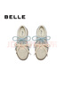 百麗（Belle）流心曲奇撞色愛(ài)心德訓鞋女2025秋新內增高運動(dòng)休閑鞋B2873CM5預售 米白色-3CM增高 36 曬單實(shí)拍圖
