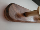 彩糖塘輕奢黑胡桃實(shí)木掛衣架子入戶(hù)門(mén)墻上黃銅掛衣鉤壁掛玄關(guān)木質(zhì)衣帽架 黑胡桃木+4掛鉤【免打孔/打孔】 曬單實(shí)拍圖