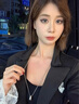 DAISY DREAM極簡銀色水滴吊墜項鏈女秋冬鈦鋼長款毛衣鏈掛脖配飾百搭通勤方便 鈦鋼水滴項鏈短款+品牌禮盒 曬單實拍圖