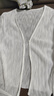 紅袖肌理感針織開衫2025夏季新款女裝風(fēng)琴褶H型V領(lǐng)輕薄外搭配裙子上衣 本白001 L 曬單實(shí)拍圖