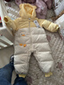 巴拉巴拉童裝嬰兒羽絨服連體衣寶寶2025新款冬裝加厚保暖哈衣爬服萌趣造型 咖色小鴨子-白鴨絨 90 cm-充絨量93g 曬單實拍圖