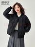 雪中飛短款羽絨服女棒球領(lǐng)2025春季新款時(shí)尚休閑簡(jiǎn)約百搭夾克外套 黑色 S 曬單實(shí)拍圖